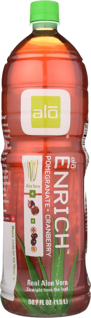 Alo Original Enrich Aloe Vera Juice Drink - Pomegranate And Cranberry - Case Of 6 - 50.7 Fl Oz.