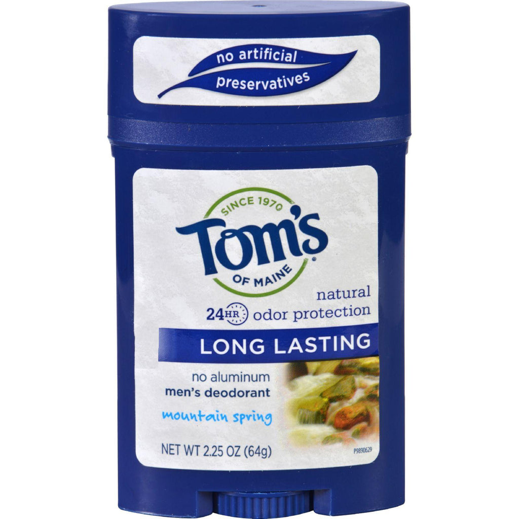 Tom's Of Maine Men's Deodorant Mountain Spring - 2.25 Oz - Case Of 6