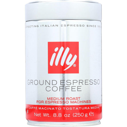 Illy Caffe Coffee Coffee - Espresso - Ground - Medium Roast - 8.8 Oz - Case Of 6