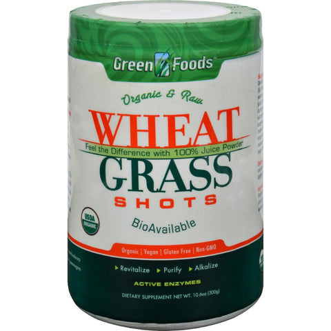 Green Foods Organic And Raw Wheat Grass Shots - 10.6 Oz