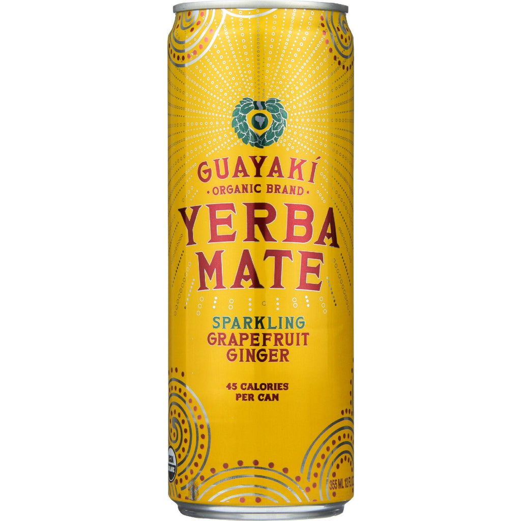 Guayaki Yerbamate - Organic - Sparkling - Grapefruit Ginger - 12 Oz - Case Of 12