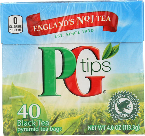 Pg Tips Black Tea - Pyramid - Case Of 6 - 40 Bags