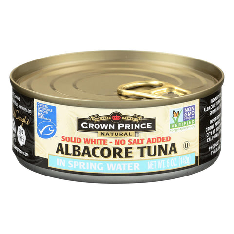 Crown Prince Albacore Tuna In Spring Water - Solid White - Case Of 12 - 5 Oz.