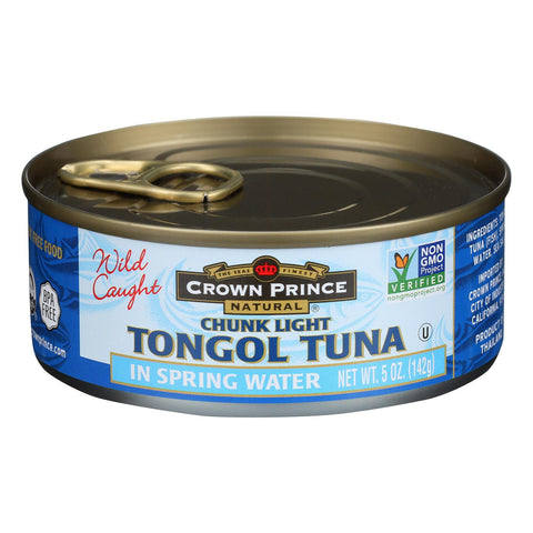 Crown Prince Tongol Tuna In Spring Water - Chunk Light - Case Of 12 - 5 Oz.