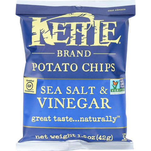 Kettle Brand Potato Chips - Sea Salt And Vinegar - 1.5 Oz - Case Of 24