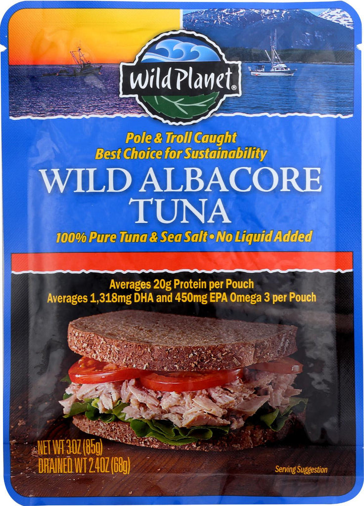 Wild Planet Wild Albacore Tuna - Pouch - Case Of 12 - 3 Oz.