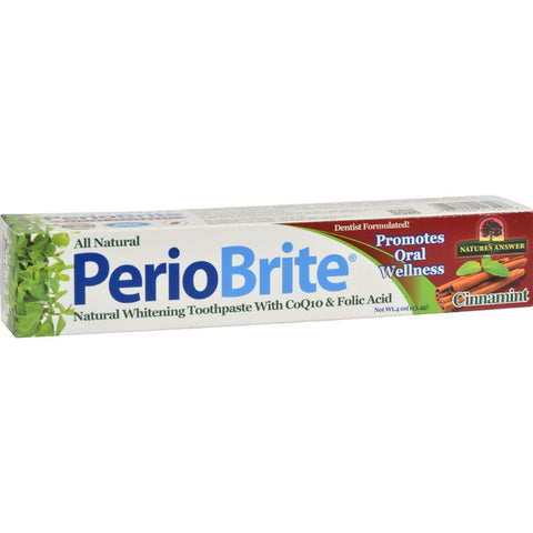 Nature's Answer Periobrite Toothpaste - Cinnamon - 4 Oz