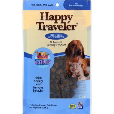 Ark Naturals Happy Traveler For Dogs And Cats - 75 Soft Chews