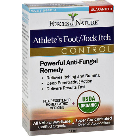 Forces Of Nature Organic Athlete's Foot And Jock Itch Control - 11 Ml