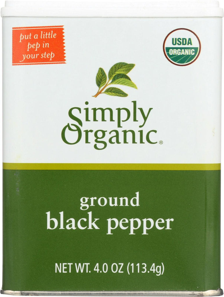 Simply Organic Ground Black Pepper - Case Of 6 - 4 Oz.