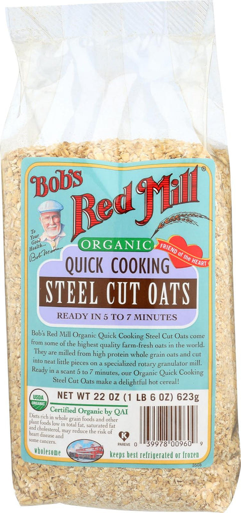 Bob's Red Mill Organic Quick Cooking Steel Cut Oats - 22 Oz - Case Of 4