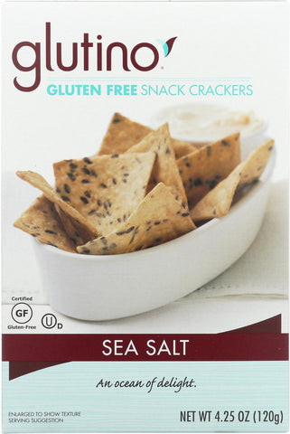 Glutino Sea Salt Crackers - Case Of 6 - 4.25 Oz.