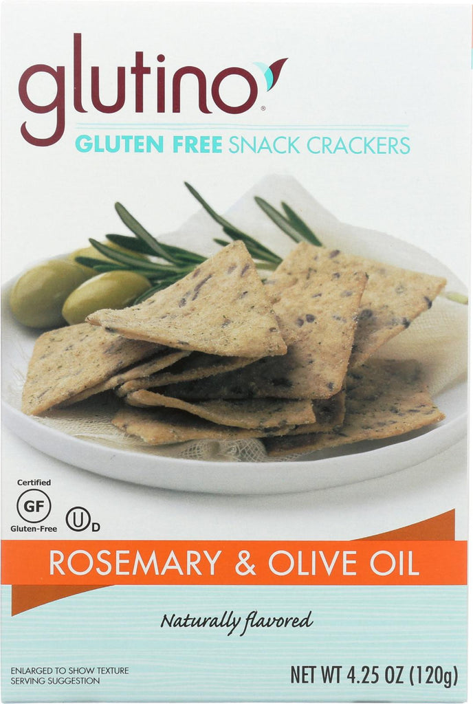 Glutino Crackers - Rosemary And Olive Oil - Case Of 6 - 4.25 Oz.