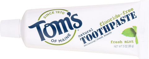 Tom's Of Maine Travel Natural Toothpaste - Fresh Mint, Fluoride-free - Case Of 24 - 3 Oz.