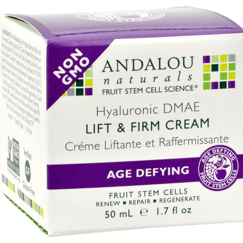 Andalou Naturals Age-defying Hyaluronic Dmae Lift And Firm Cream - 1.7 Fl Oz