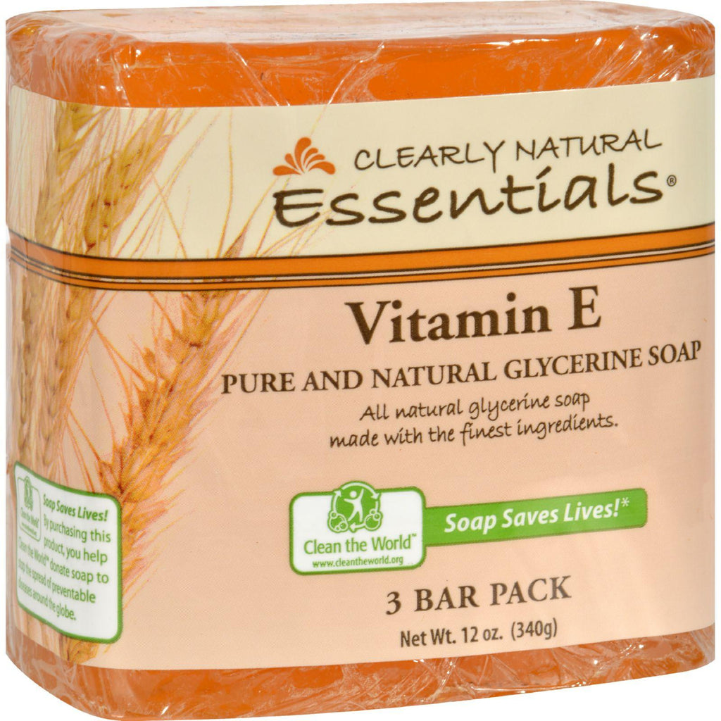 Clearly Natural Bar Soap - Vitamin E - 3 Pack - 4 Oz