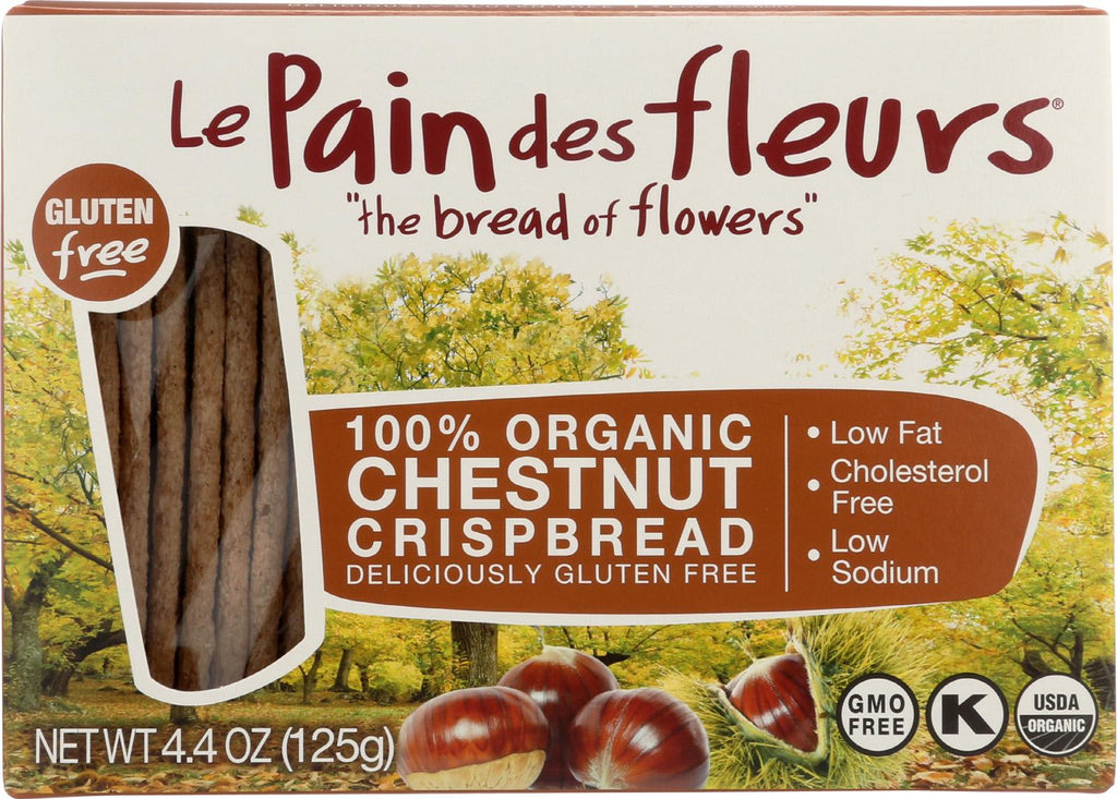 Le Pain Des Fleurs Organic Crisp Bread - Chestnut - Case Of 6 - 4.41 Oz.