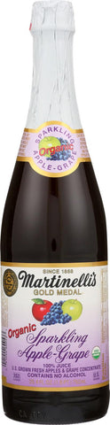 Martinelli's Organic Sparkling Apple Grape - Case Of 12 - 25.4 Fl Oz.