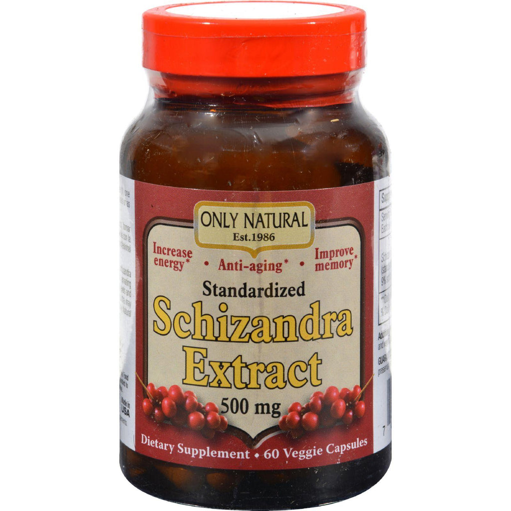 Only Natural Schizandra Extract - 500 Mg - 60 Veggie Capsules