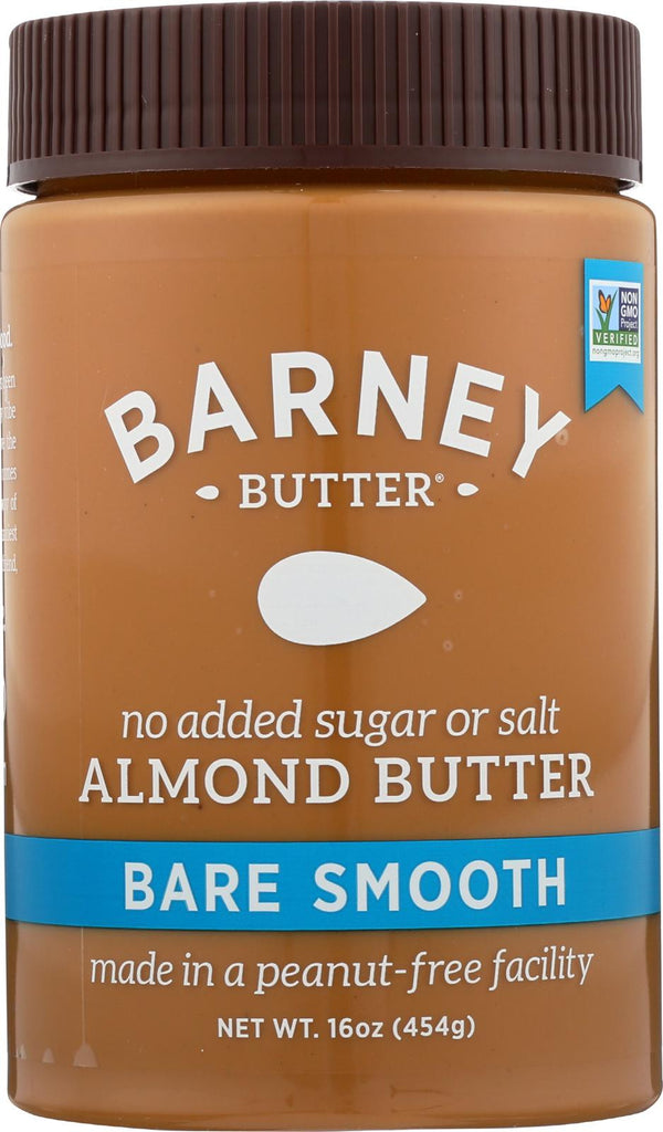 Barney Butter Almond Butter - Bare Smooth - Case Of 6 - 16 Oz.