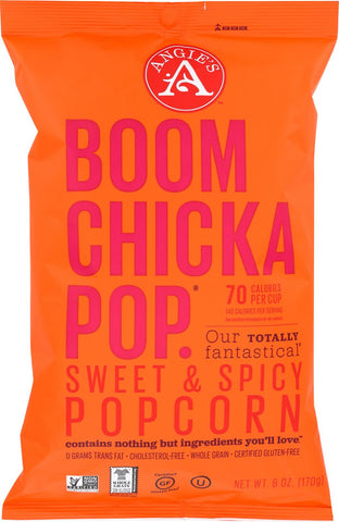 Angie's Kettle Corn Boom Chicka Pop Sweet And Spicy Popcorn - Case Of 12 - 6 Oz.