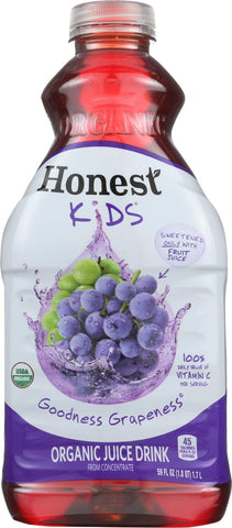 Honest Kids Goodness Grape Juice Drink - Case Of 8 - 59 Fl Oz.