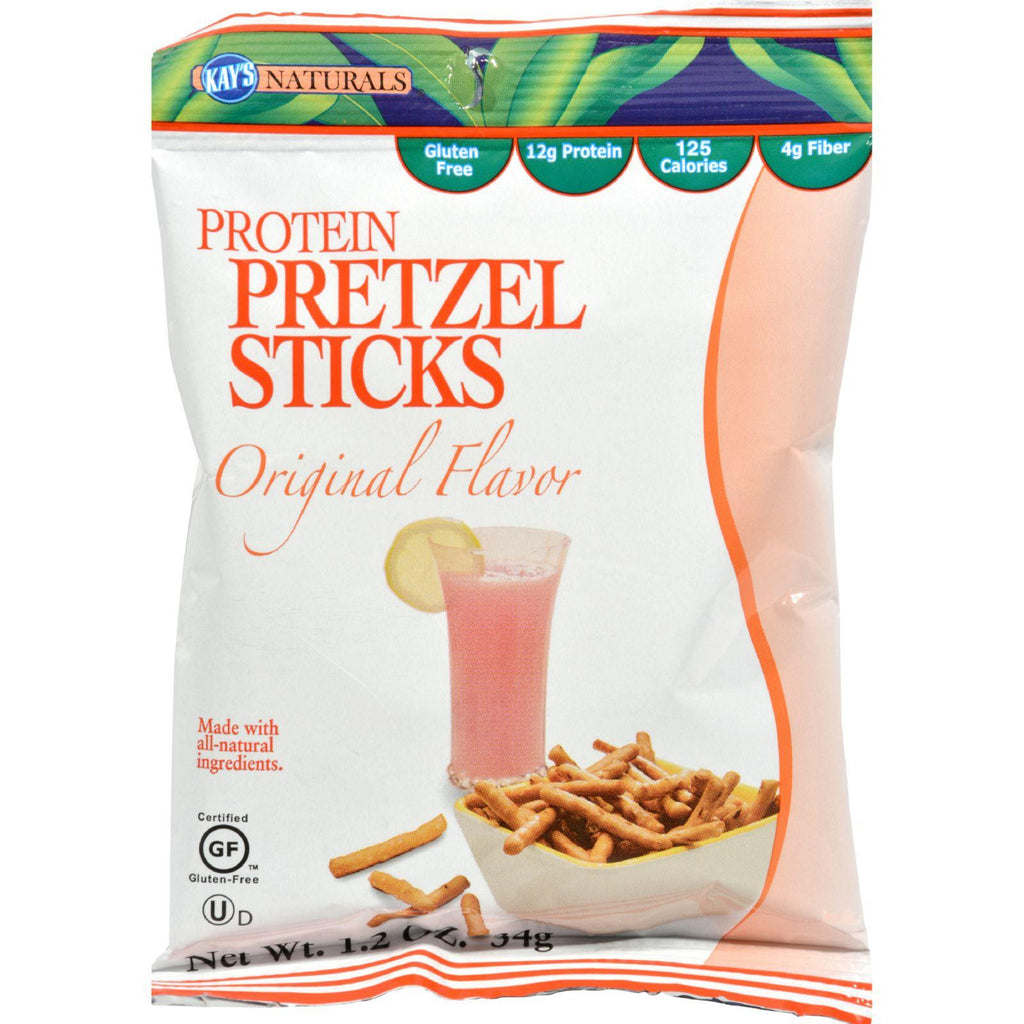 Kay's Naturals High Protein Pretzel Sticks - Orange - Case Of 6 - 1.2 Oz