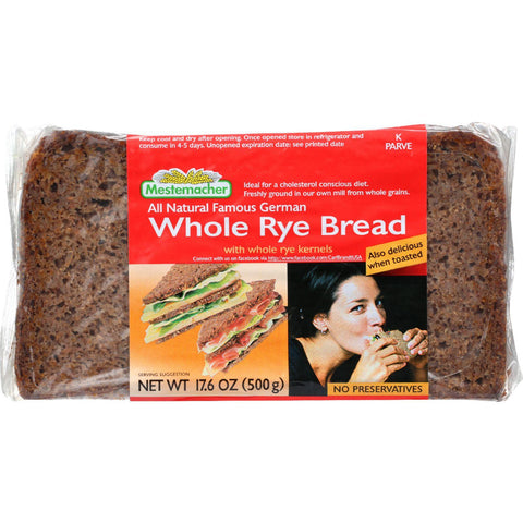 Mestemacher Bread Bread - Rye - Whole - 17.6 Oz - 1 Each