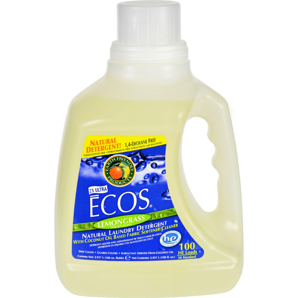 Earth Friendly Ecos Ultra 2x All Natural Laundry Detergent - Lemongrass - 100 Fl Oz