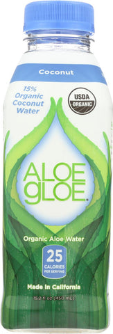 Aloe Gloe Coconut Organic Aloe Water - Case Of 12 - 15.2 Fl Oz.