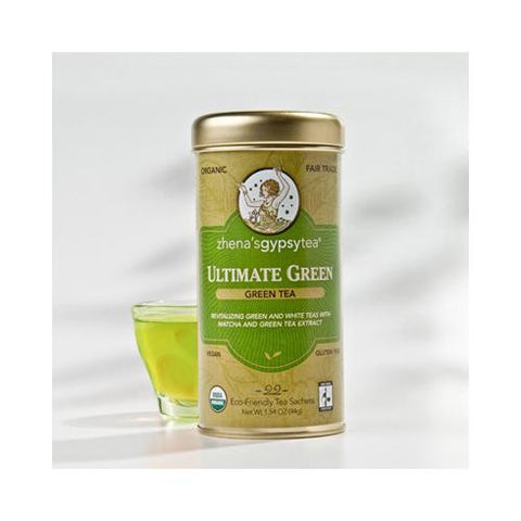 Zhena's Gypsy Tea Ultimate Organic Green Tea - Case Of 6 - 22 Bags