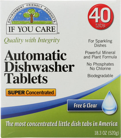 If You Care Automatic Dishwasher Tabs - 40 Count - Case Of 8