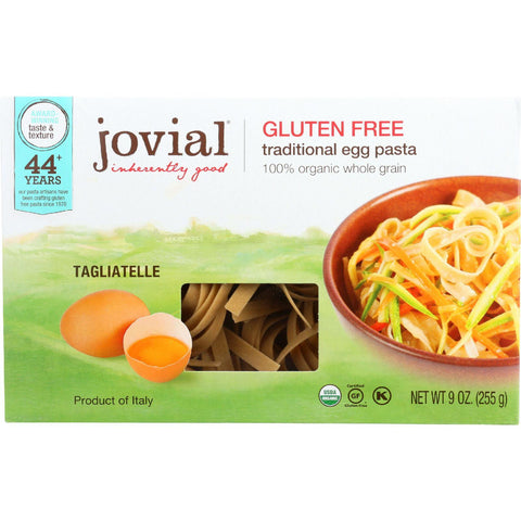 Jovial Pasta - Organic - Brown Rice - Traditional Egg Tagliatelle - 9 Oz - Case Of 12