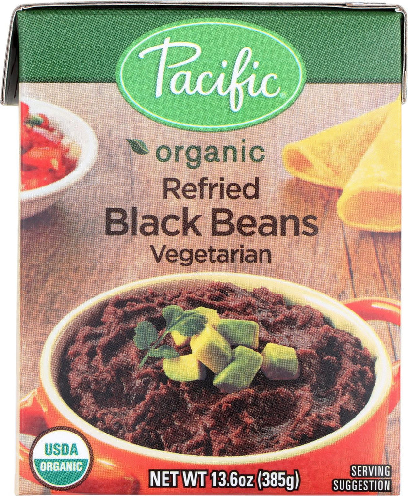 Pacific Natural Foods Refried Black Beans - Vegetarian - Case Of 12 - 13.6 Oz.