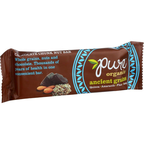 Pure Organic Ancient Grains Bar - Organic - Chocolate Chunk Nut - 1.23 Oz Bars - Case Of 12