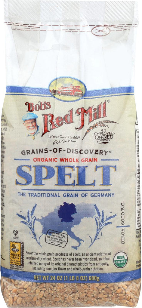 Bob's Red Mill Organic Whole Grain Spelt Berries - 24 Oz - Case Of 4