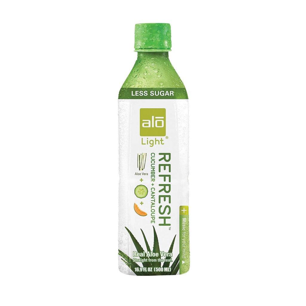 Alo Light Refresh Aloe Vera Juice Drink - Cucumber And Cantaloupe - Case Of 12 - 16.9 Fl Oz.