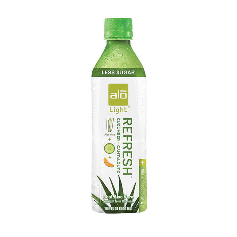 Alo Light Refresh Aloe Vera Juice Drink - Cucumber And Cantaloupe - Case Of 12 - 16.9 Fl Oz.