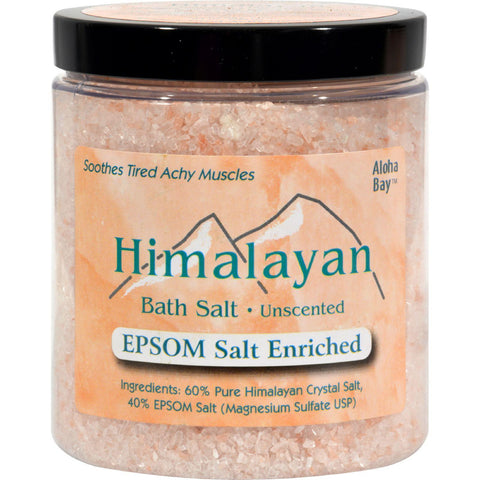 Himalayan Salt Bath Salt - 40% Epsom Salt Enriched - 24 Oz