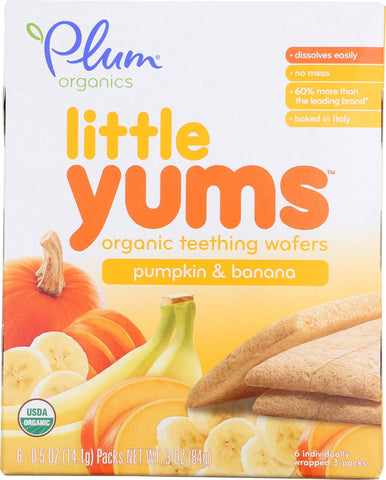 Plum Organics Little Yums - Pumpkin And Banana - Case Of 6 - 3 Oz.