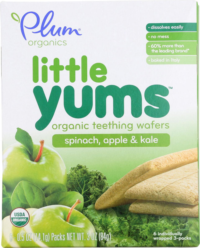 Plum Organics Little Yums - Spinach, Apple And Kale - Case Of 6 - 0.5 Oz.