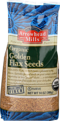 Arrowhead Mills Organic Flax Seeds - Golden - Case Of 6 - 14 Oz.