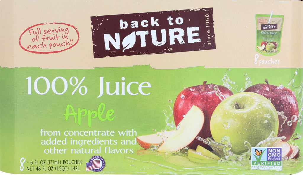 Back To Nature Juice - Apple - Case Of 5 - 6 Fl Oz.