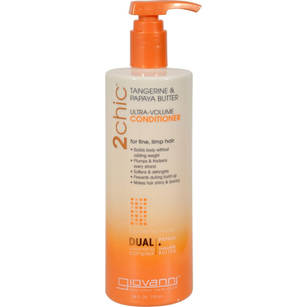 Giovanni Hair Care Products 2chic Conditioner - Ultra-volume Tangerine And Papaya Butter - 24 Fl Oz