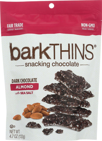 Bark Thins Bark Thins Dark Chocolate - Almond With Sea Salt - Case Of 12 - 4.7 Oz.