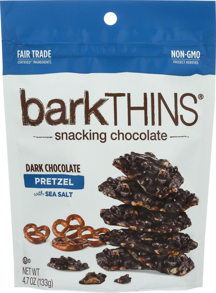 Bark Thins Dark Chocolate - Pretzel With Sea Salt - Case Of 12 - 4.7 Oz.