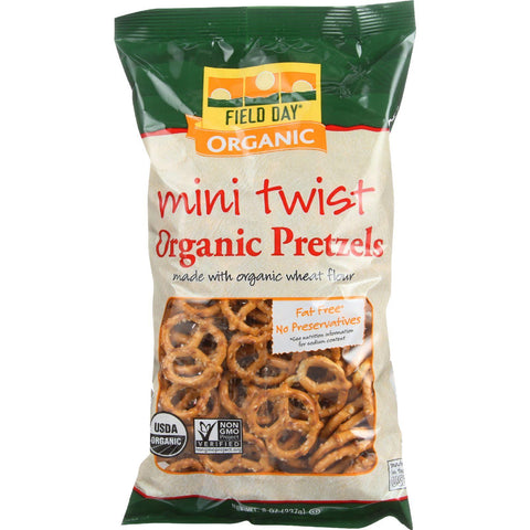 Field Day Pretzels - Organic - Mini Twist - 8 Oz - Case Of 12