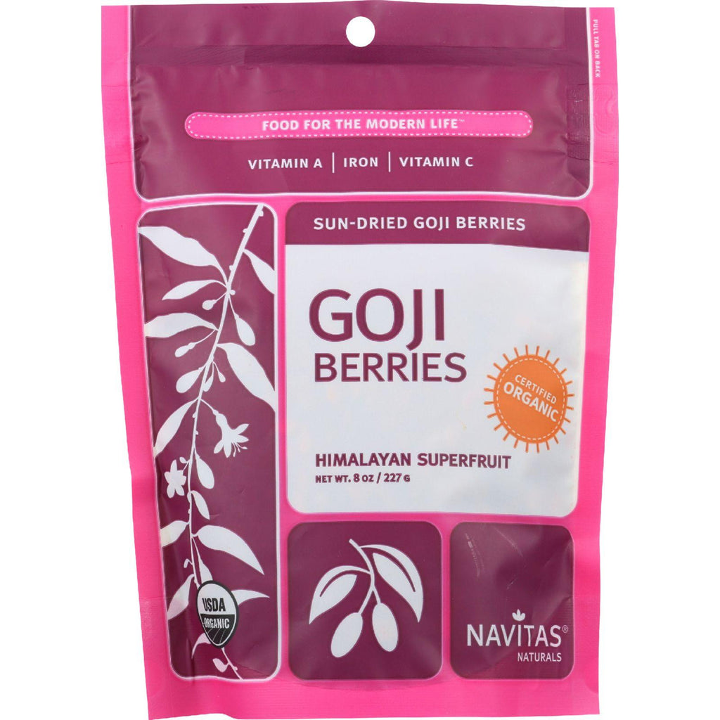 Navitas Naturals Goji Berries - Organic - Sun-dried - 8 Oz - Case Of 12