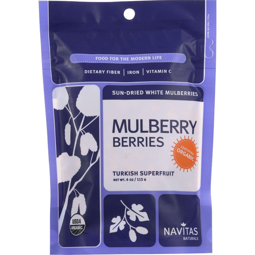 Navitas Naturals Mulberry Berries - Organic - Sun-dried - 4 Oz - Case Of 12