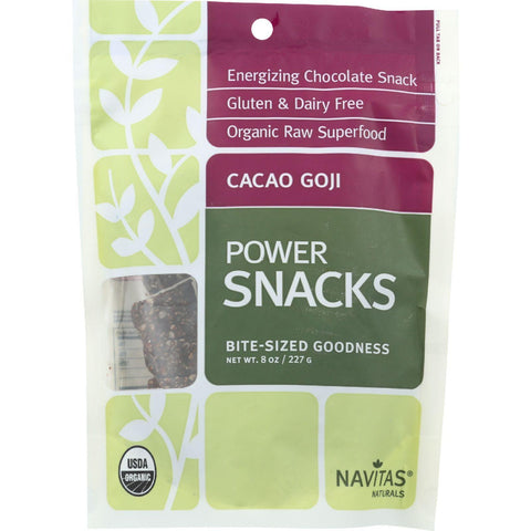 Navitas Naturals Snacks - Organic - Power - Cacao Goji - 8 Oz - Case Of 12